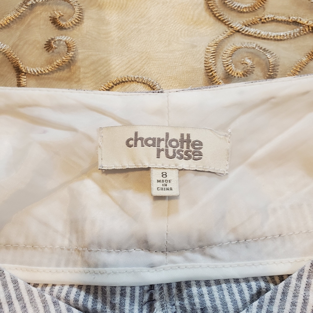 Charlotte Russe Striped Shorts - Picture 3 of 6
